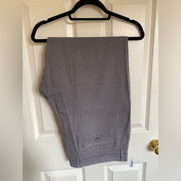 Classic Fit Flat Front Chino Pant in Grey - Picture 9 of 16